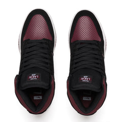 Telford - Black/Burgundy Suede
