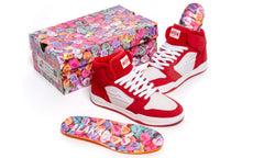 Telford - Red/White UV Suede